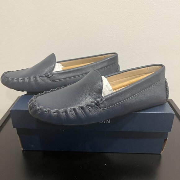 Women's Cole Haan Evelyn Driver Moccasin Loafer Shoes Leather Navy Size 6 - BNIB - Picture 3 of 5